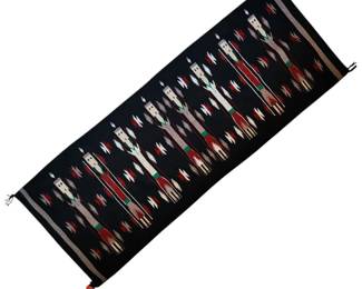 Bessie Yazzie Genuine Navajo Handmade Woven Yei Rug