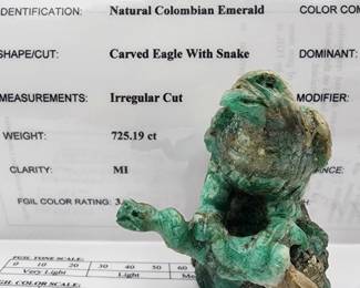 Natural Columbian Emerald Carving