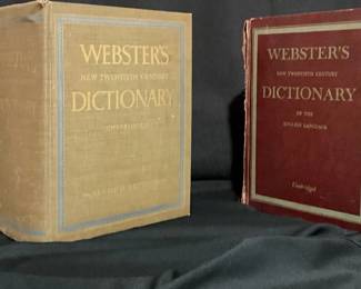 Vintage 50s Hardback Websters Dictionaries