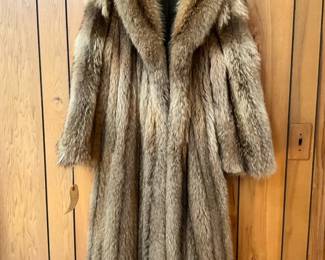Full Length Raccoon Fur Coat