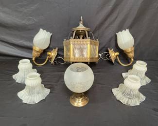 Vintage Brass Lantern And Friends