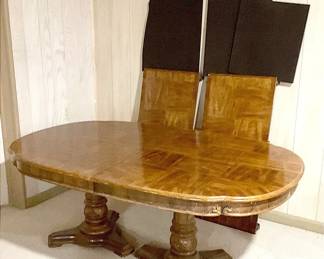 Double Pedestal Dining Room Table
