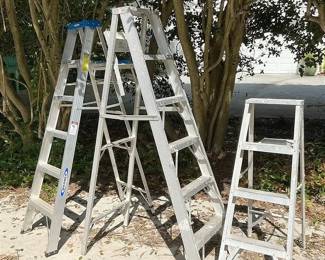3 Metal Ladders with Werner