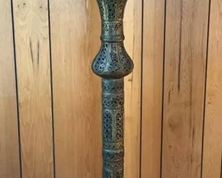 Antique Moroccan Brass Floor Lamp