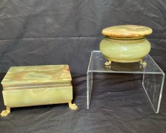 010 Green Onyx Trinket Boxes