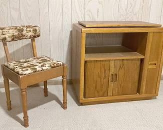 Vintage TV Media Cabinet Chair
