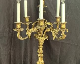 Louis XVstyle Brass Lamp