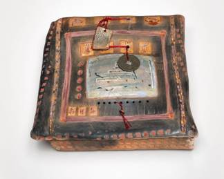 Lot 444: Frias Signed Ceramic "Dream Windows" Pillow Box