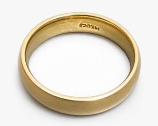 Lot 964: 14K Gold Wedding Band