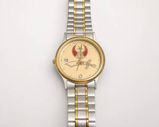 Lot 970: Wittnauer Shriners Two-Tone Watch with Diamond Dial