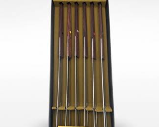 Lot 155: Set of 6 Fondue Forks with Rosewood Handles