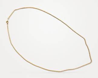 Lot 978: 12K Gold-Filled Fine Curb Link Chain Necklace