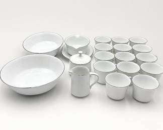 Lot 163: Noritake "Reina" China, 14 Cups & Serving Pieces
