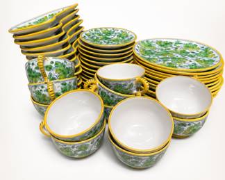 Lot 286: Cantagalli Italian Majolica Dinnerware, 47 Pieces