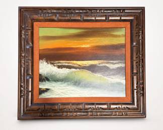 Lot 167: Original Oil on Canvas Seascape Painting