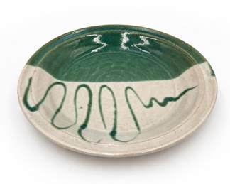 Lot 72: Studio Pottery Stoneware Dish Signed West