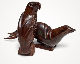 Lot 514: Pair of Sonoran Desert Ironwood Carved Birds