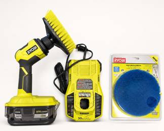 Lot 106: Ryobi ONE+ 18V Power Scrubber with 4Ah Battery & Charger