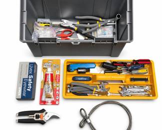 Lot 107: Workforce Toolbox with Assorted Hand Tools