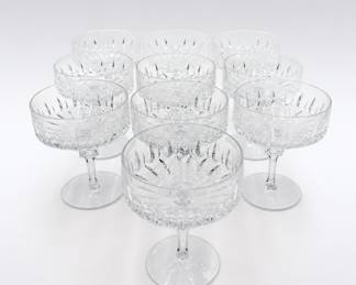 Lot 173: 10 Cut Lead Crystal "Patrizia" Champagne Coupes with Boxes
