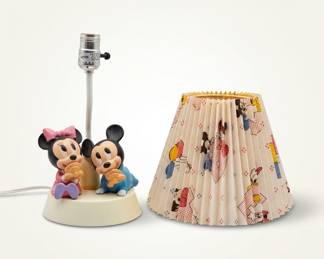 Lot 109: Disney Baby Mickey & Minnie Nursery Lamp with Night Light