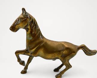 Lot 133: Cast Brass Horse Figurine