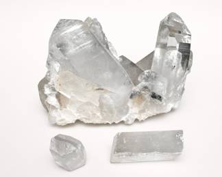 Lot 436: Quartz Crystal Cluster with Satin Spar & Quartz Point