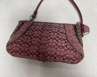 Lot 424: Coach Signature Jacquard Grommet Demi Bag