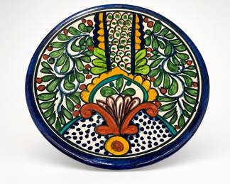 Lot 74: Onofre Talavera Hand-Painted Pottery Plate