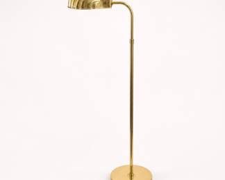 Lot 238: Brass Clamshell Pharmacy Floor Lamp