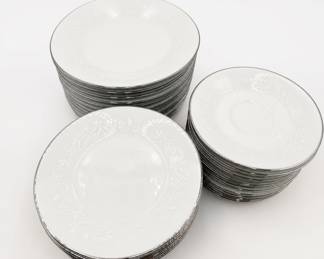 Lot 160: 36 Noritake "Reina" Salad Plates, Bread Plates & Saucers