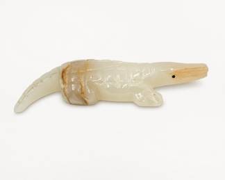 Lot 146: Carved Onyx Alligator Figurine