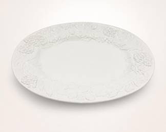 Lot 353: I Patrizi Embossed Pinecone & Acorn Oval Platter, Italy