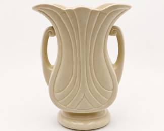 Lot 67: American Art Pottery Two-Handled Vase, Marked USA