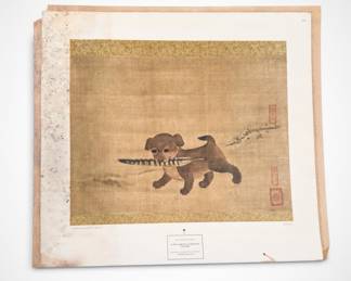 Lot 363: Lee Cable "Shadowed Stalker" 845/950 & Korean Puppy Print