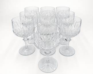 Lot 175: Set of 10 Nachtmann "Patrizia" Crystal Goblets with Boxes