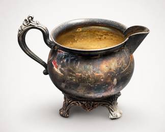 Lot 999: F.B. Rogers Silverplate Footed Creamer