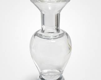 Lot 459: Heavy Clear Crystal Baluster Vase
