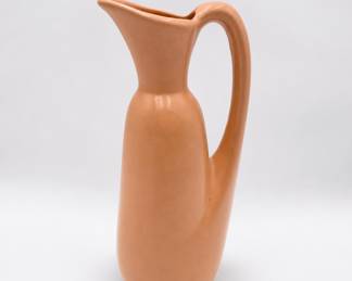Lot 121: California Pottery Coral Matte Ewer