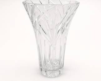 Lot 351: Cut Crystal Trumpet Vase