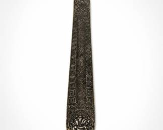 Lot 126: Tibetan-Style Repousse Metal Incense Stick Holder