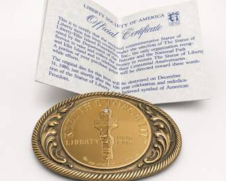 Lot 977: Weingeroff Statue of Liberty Centennial Belt Buckle
