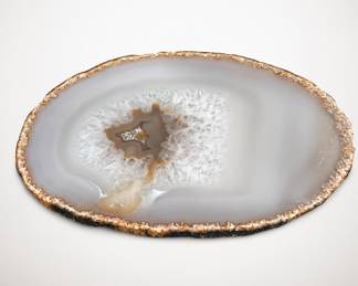 Lot 292: Polished Agate Slice with Druzy Quartz Center