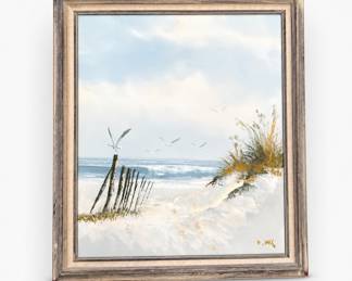 Lot 165: Original Oil on Canvas Seascape Painting by F. Max