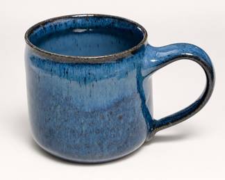 Lot 520: Handmade Studio Pottery Mug in Blue Glaze