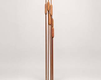 Lot 58: Set of Hand-Carved Wooden Cattail Stems
