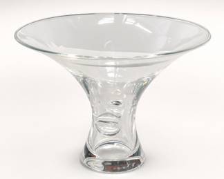 Lot 460: Hand-Blown Crystal Footed Compote