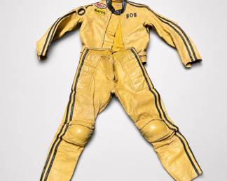 Lot 255: Bates Two-Piece Leather Motorcycle Racing Suit