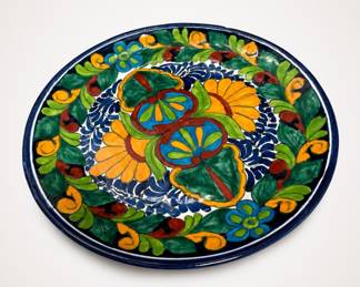 Lot 419: Talavera Venegas Hand-Painted Mexican Plate