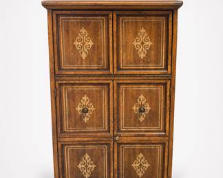 Lot 191: Mediterranean-Style Flip-Top Bar Cabinet